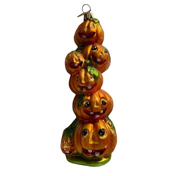 Vintage Christopher Radko 2000 Stack O' Lanterns Gem 6.5” Halloween Ornament - Picture 7 of 8